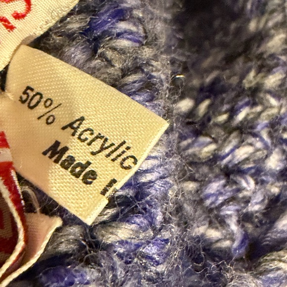 Vintage Halper Brothers – Made in Italy -Chunky Knit Purple Hat main image 8